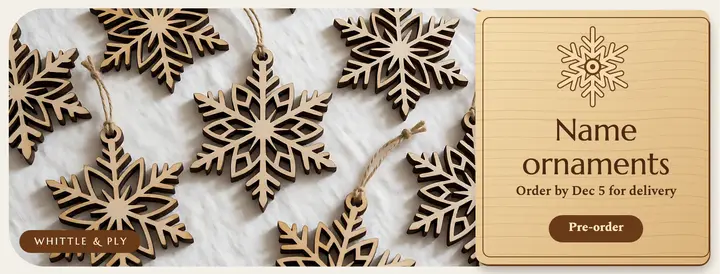 Whittle name ornaments pre-order cover template