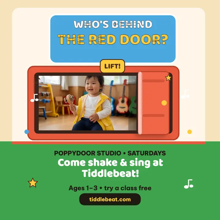 Tiddlebeat red door toddler music class post template