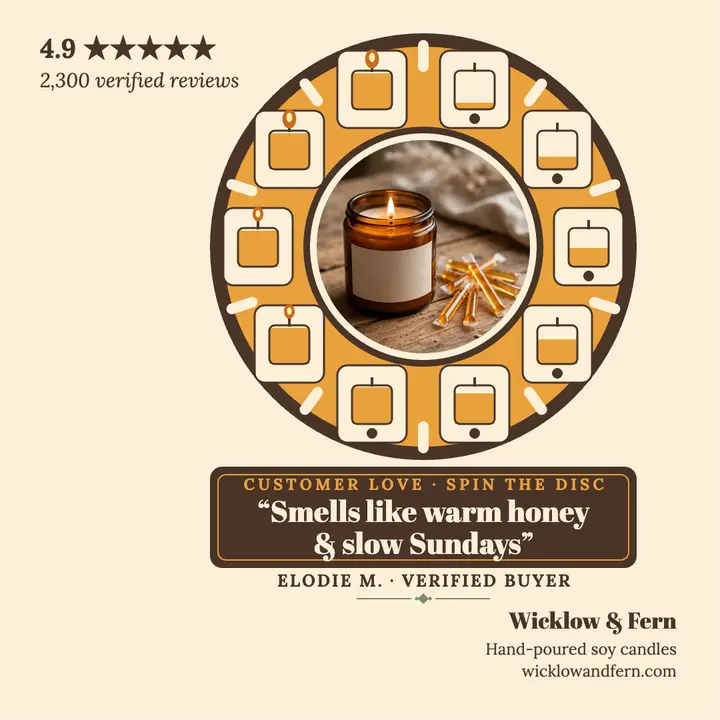 Wicklow and Fern customer love disc template