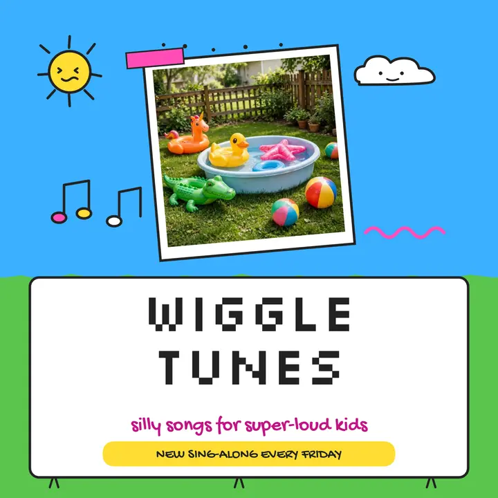 Wiggle Tunes silly songs podcast cover template