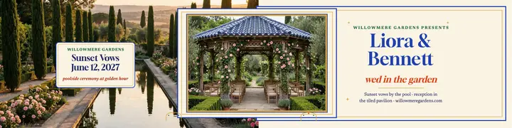 Willowmere garden wedding banner template