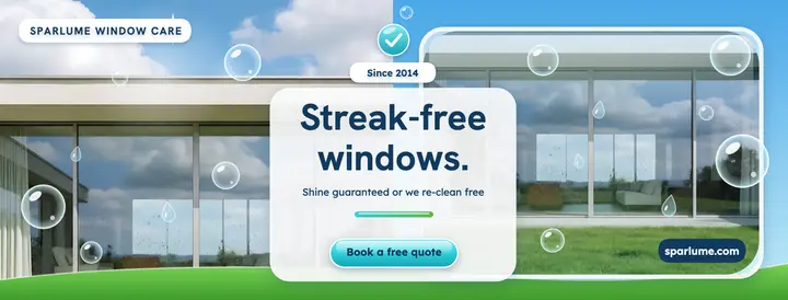 Sparlume window cleaning Frutiger Aero cover template