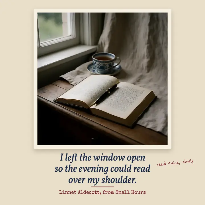 Window light poetry quote post, poetcore template