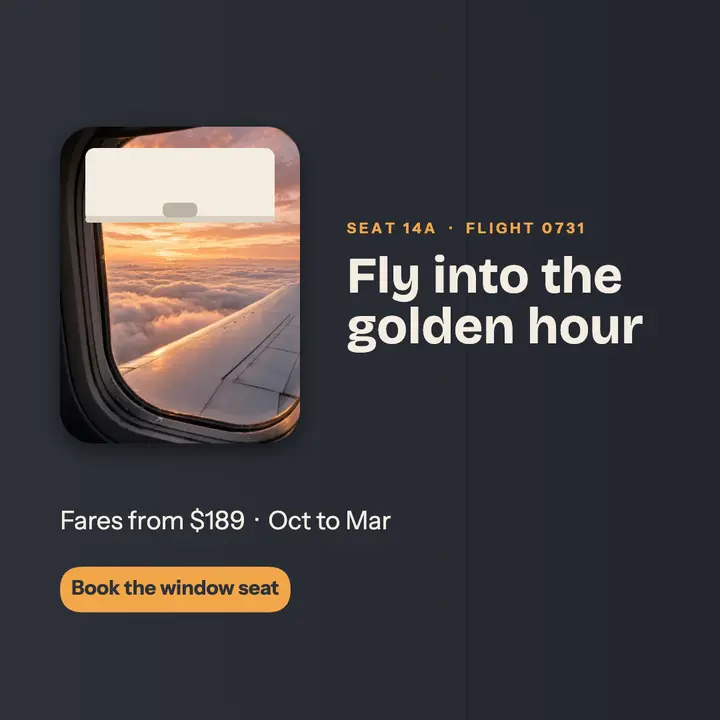 Window seat sunrise fares template