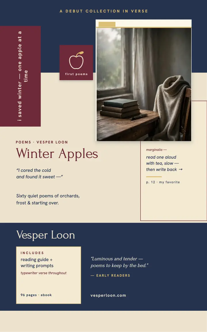 Winter Apples poetry ebook cover template