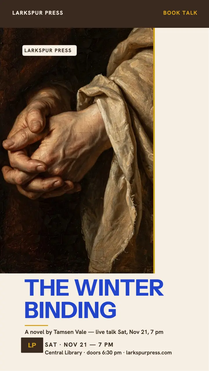 The Winter Binding book talk story template