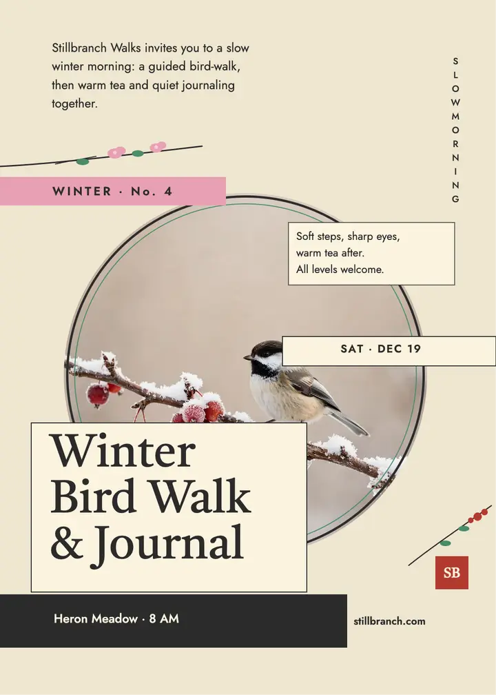 Stillbranch winter bird walk invite template