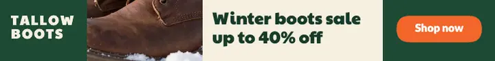 Fir green winter boots ad template