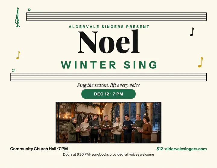 Aldervale winter sing score flyer template