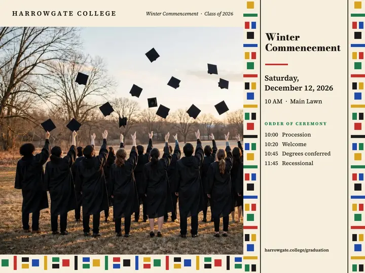 Harrowgate winter commencement slide template