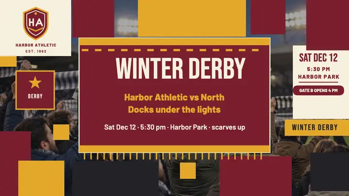 Harbor Athletic winter derby scarf thumbnail template