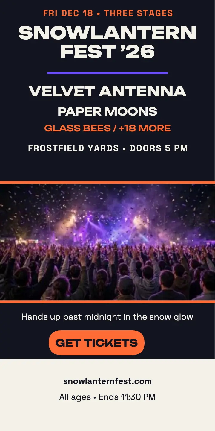 Snowlantern Fest winter lineup ad template