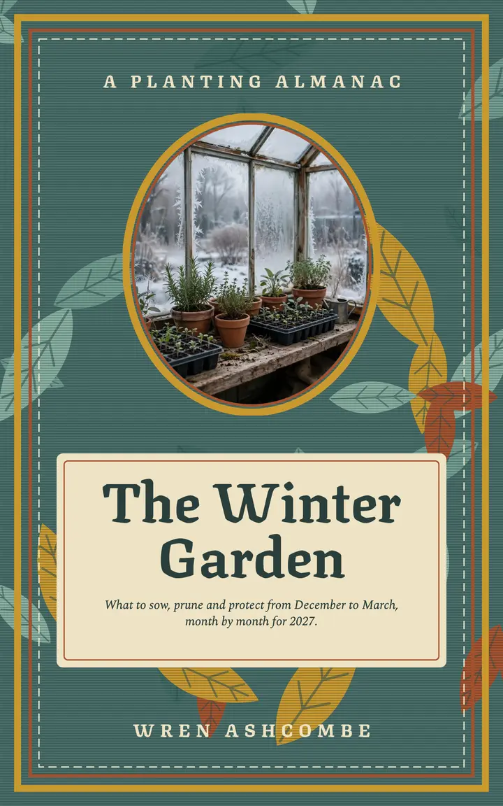 Winter garden almanac ebook cover template