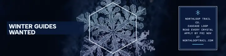 Northloop winter guides snow banner template