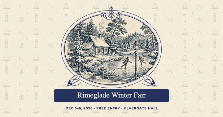 Rimeglade Winter Fair toile Facebook post template