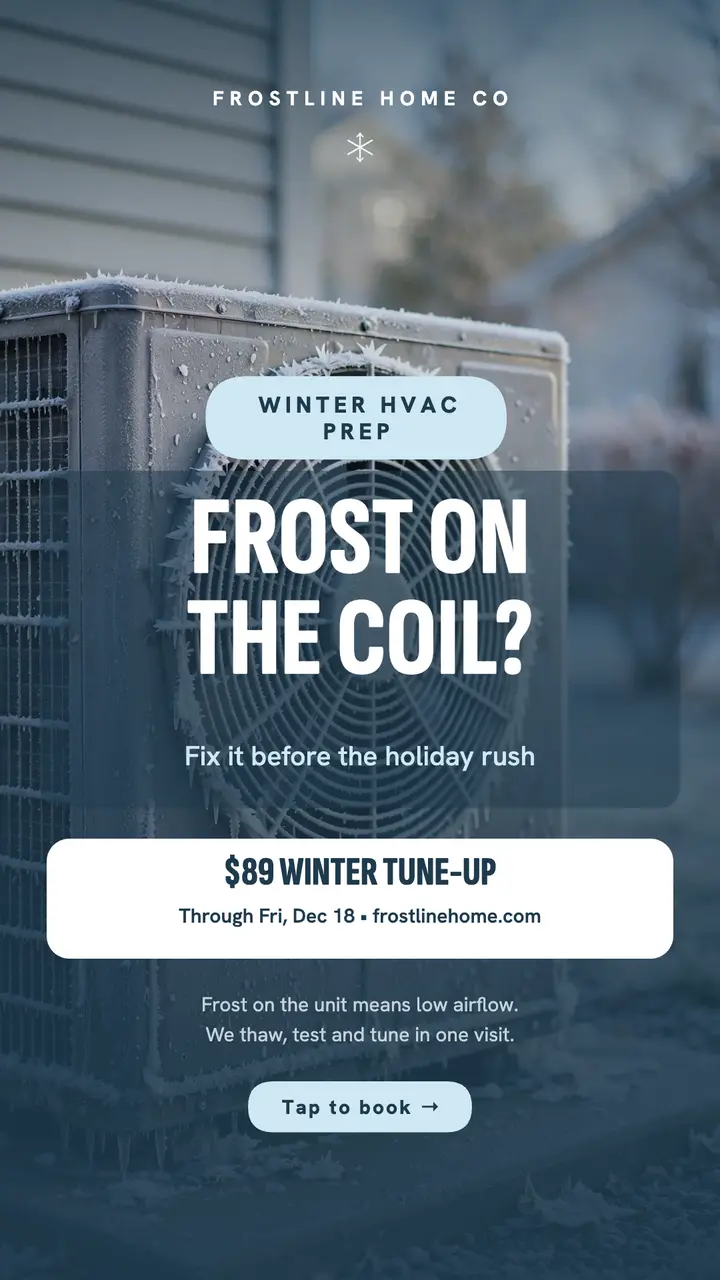 Frostline winter HVAC frost story template