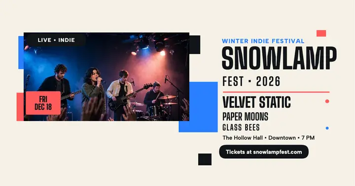 Snowlamp Fest winter lineup bill post template