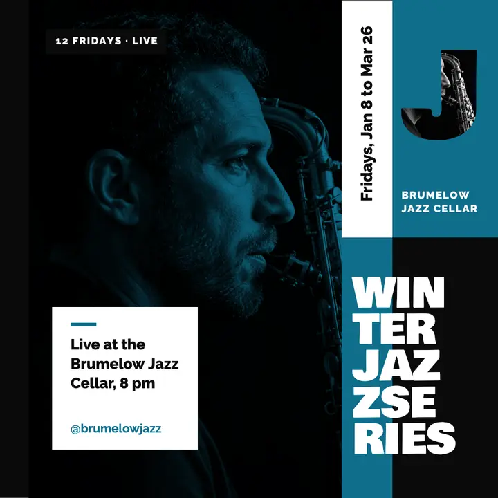Brumelow Jazz Cellar winter series sleeve post template