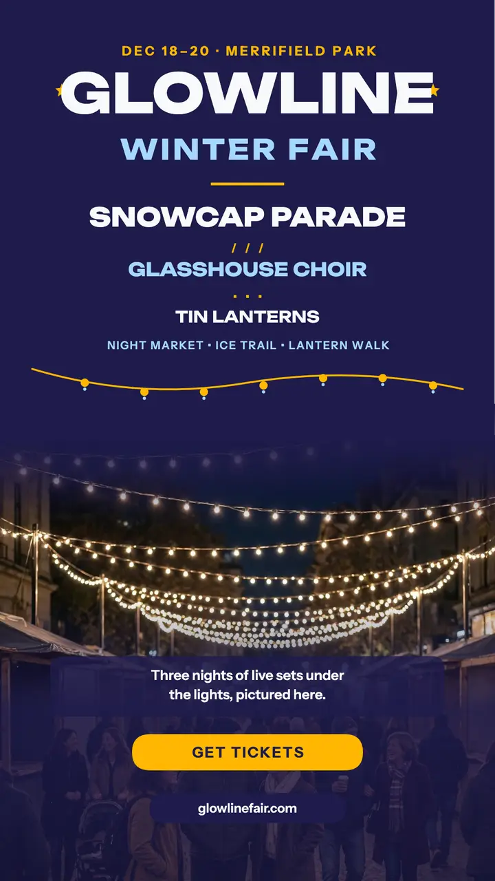 Glowline Winter Fair lineup story template