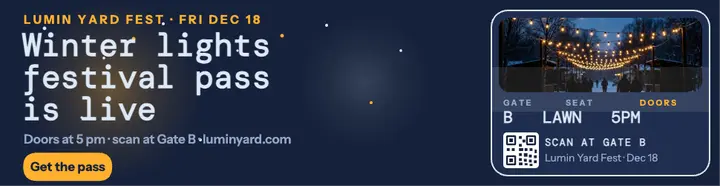 Lumin Yard Fest winter lights pass billboard template