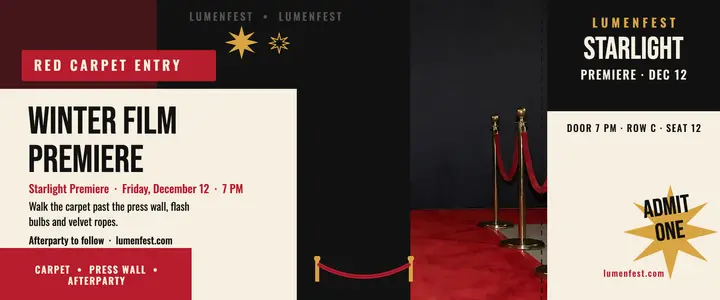 Lumenfest winter premiere ticket template