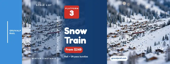 Gruvalp Rail Snow Train Facebook cover template