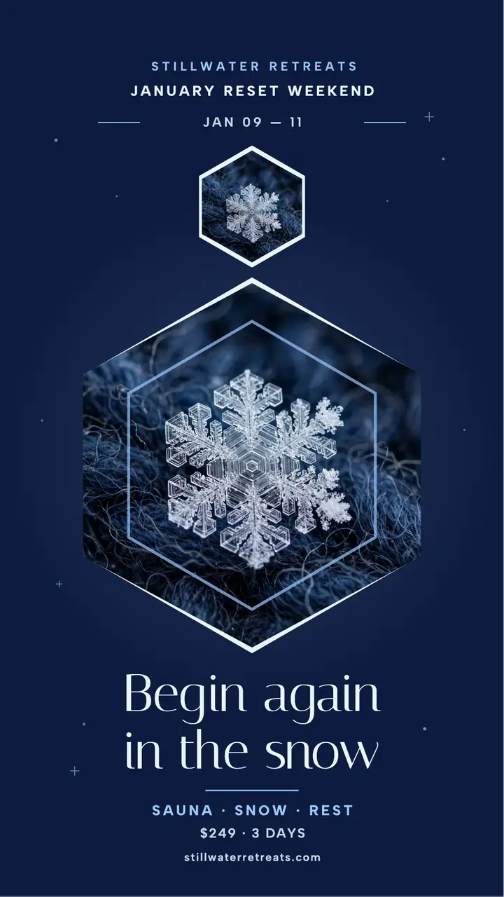 Stillwater winter reset snow story template