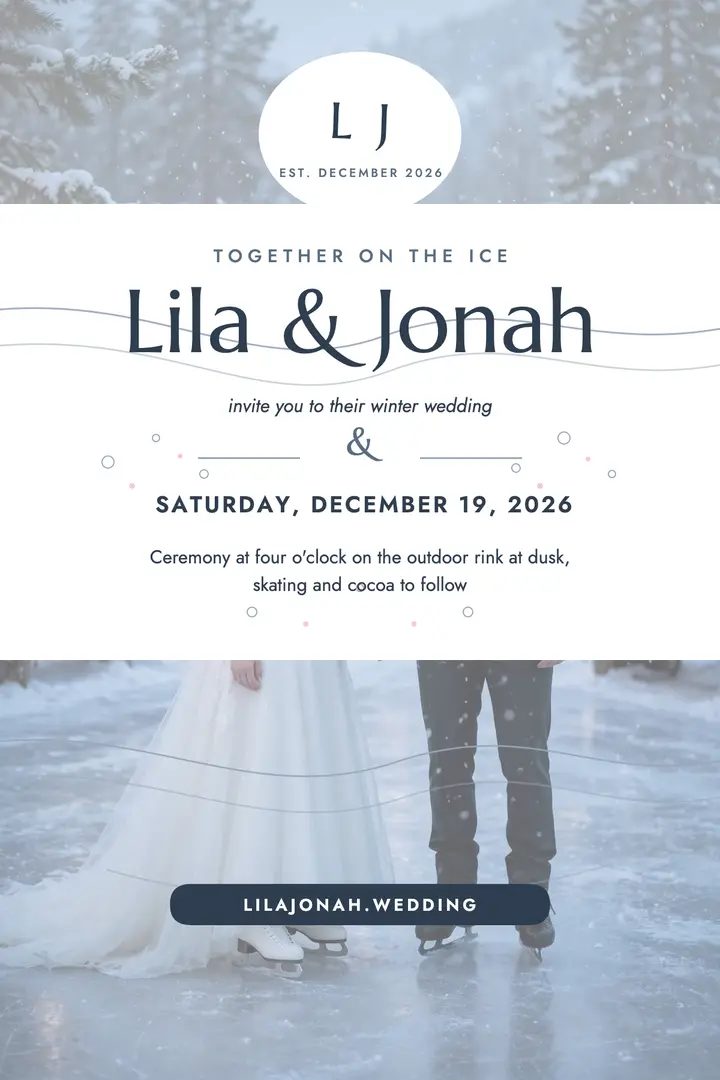 Lila and Jonah winter rink poster template