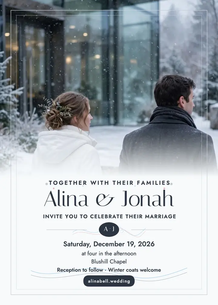 Alina and Jonah winter skate invitation template