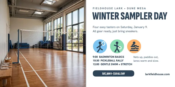 Fieldhouse Lark winter sampler schedule template