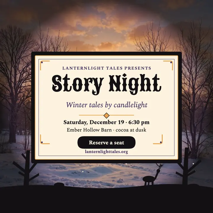 Lanternlight Tales winter story night post: winter story night post template