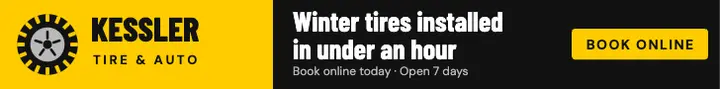 Winter tire install leaderboard ad template