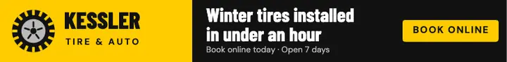 Winter tire install leaderboard ad template