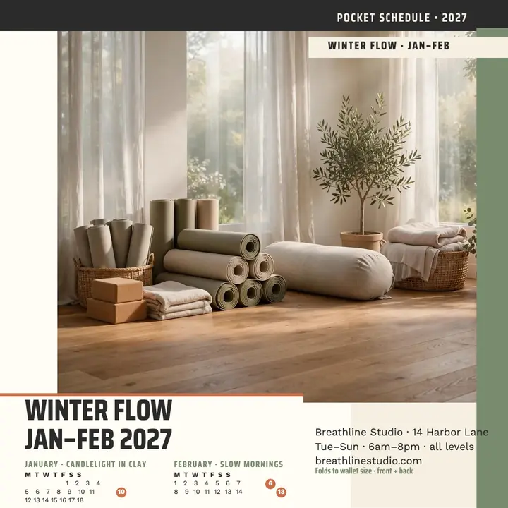 Breathline winter pocket schedule template