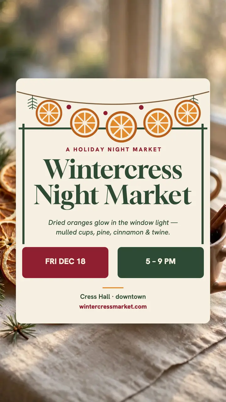 Wintercress Night Market citrus story template