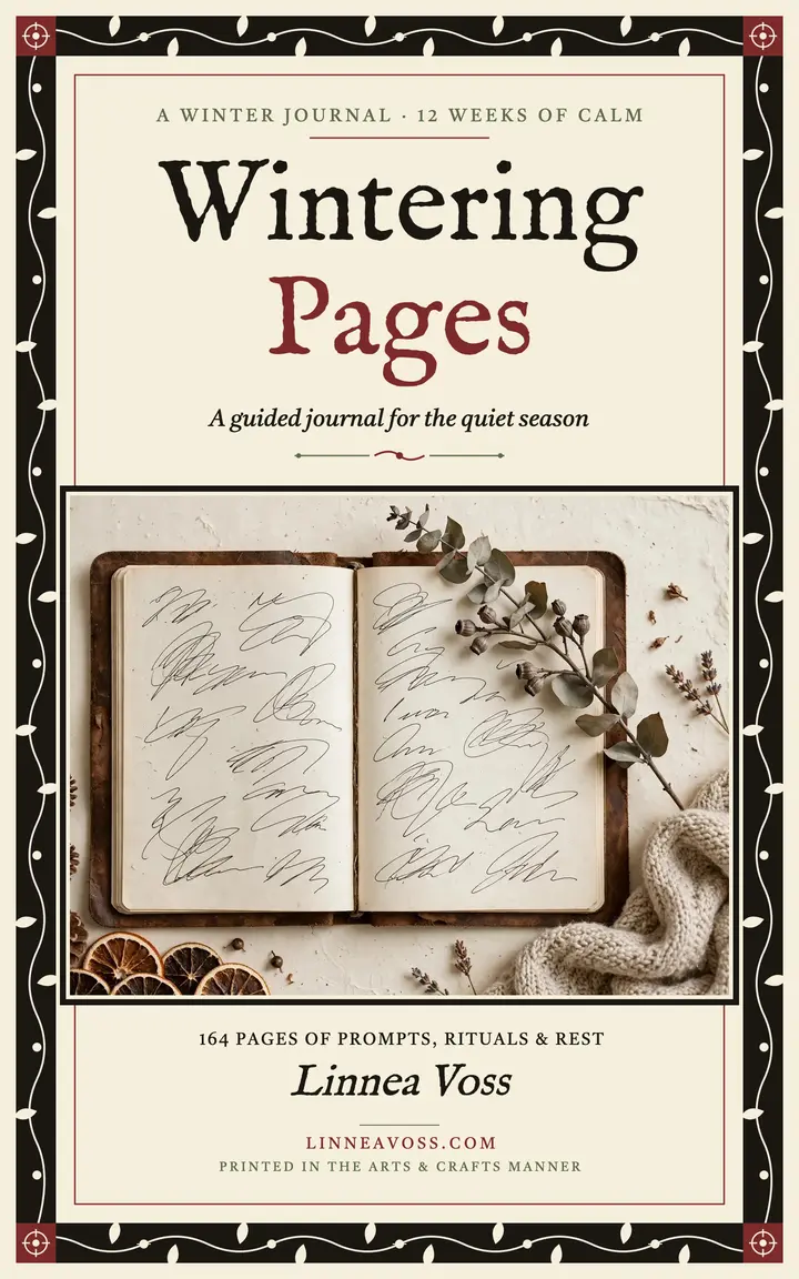 Wintering Pages winter journal cover template