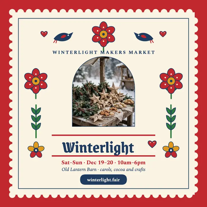 Winterlight folk holiday market post template