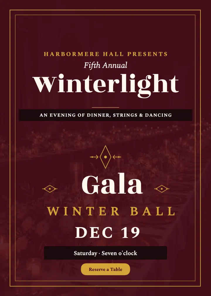 Winterlight Gala jewel invitation template