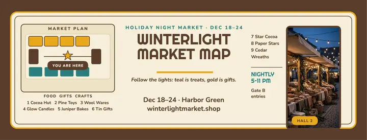 Winterlight Market directory board cover template