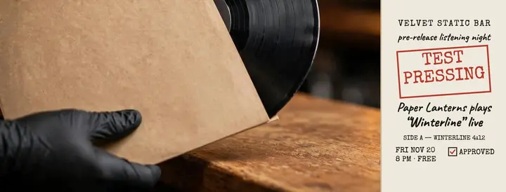 Velvet Static test pressing night cover template