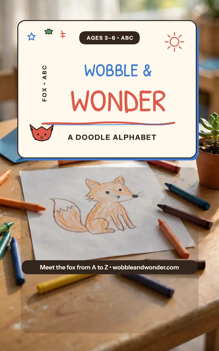 Wobble and Wonder doodle ABC ebook template