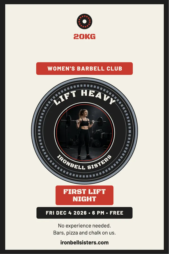Ironbell Sisters first lift night poster template