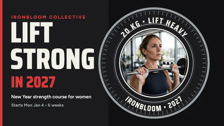 Ironbloom women's lifting course thumbnail template