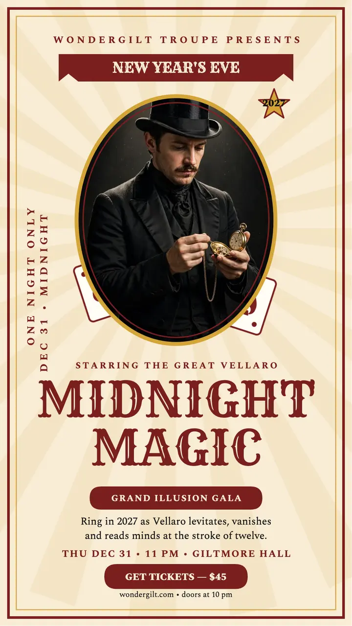 Wondergilt midnight magic New Year's Eve story template
