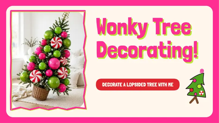 Wonky tree decorating thumbnail template