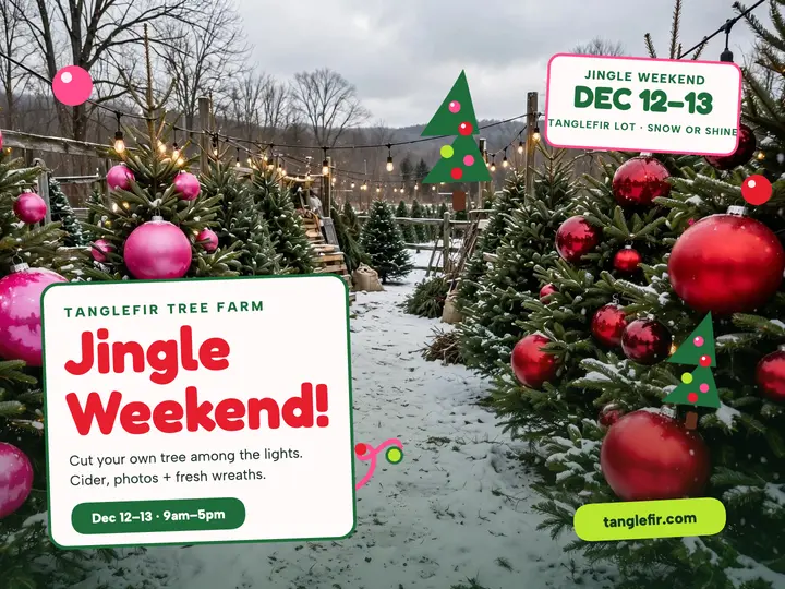 Tanglefir Jingle Weekend tree farm slide template