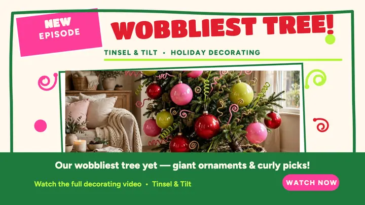 Wonky tree decorating thumbnail template