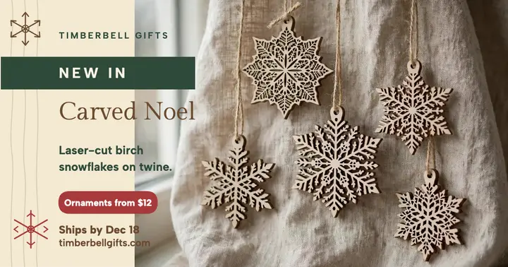 Timberbell wood ornament Christmas post template