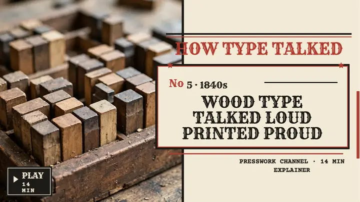 How Type Talked wood type thumbnail template