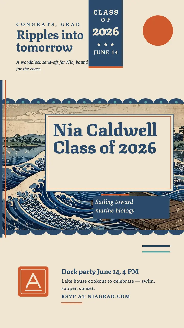 Nia Caldwell woodblock graduation story template